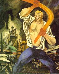 William Gropper's "Joe Magarac," an imaginary folk hero, at the Westmorland Museum of American Art