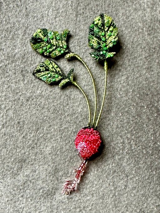"Red Radish" Brooch by Trovelore