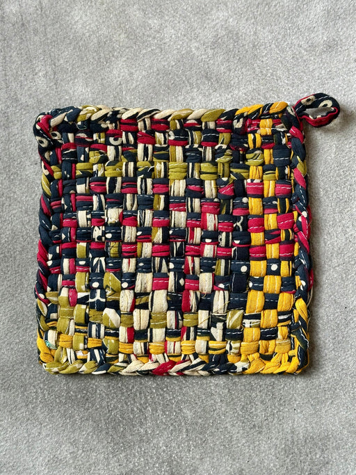 Woven Cotton Sari Potholders - Multi