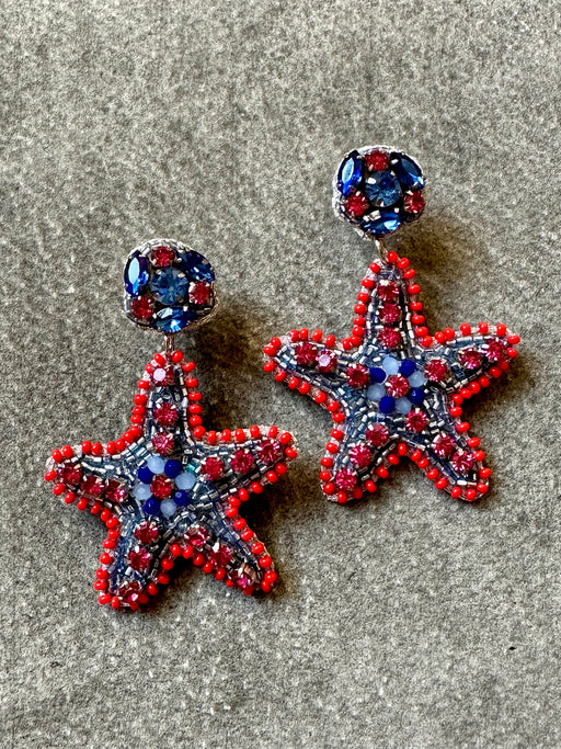 "Star Fish" Beaded Earrings