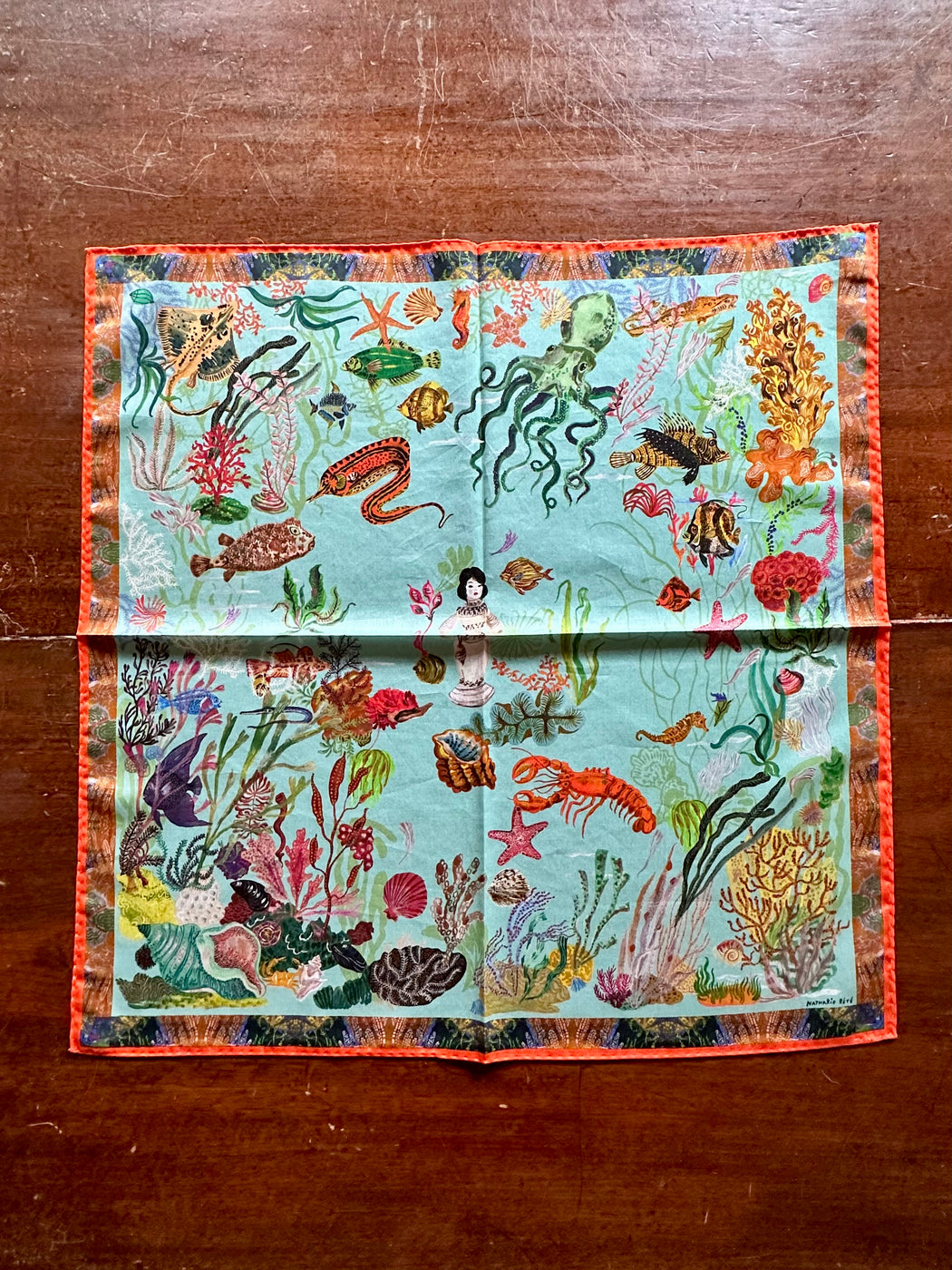 Nathalie Lete "Sea Life" Cotton Scarf