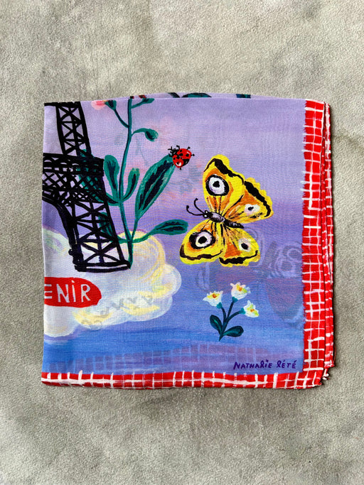 Nathalie Lete "Paris" Silk Pocket Square
