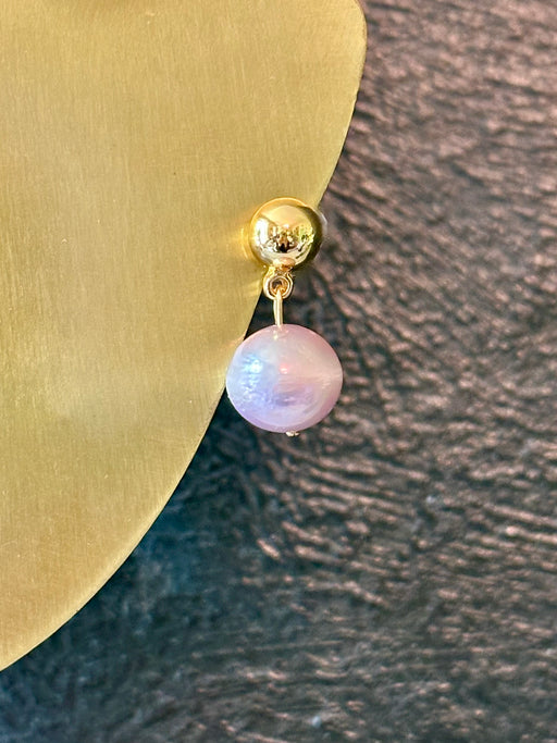 "Pink Pearl" Drop Earrings by Karine Sultan