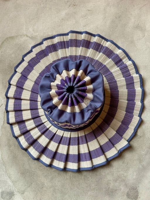 Lorna Murray Folding "Capri" Hat - Blue Stripe