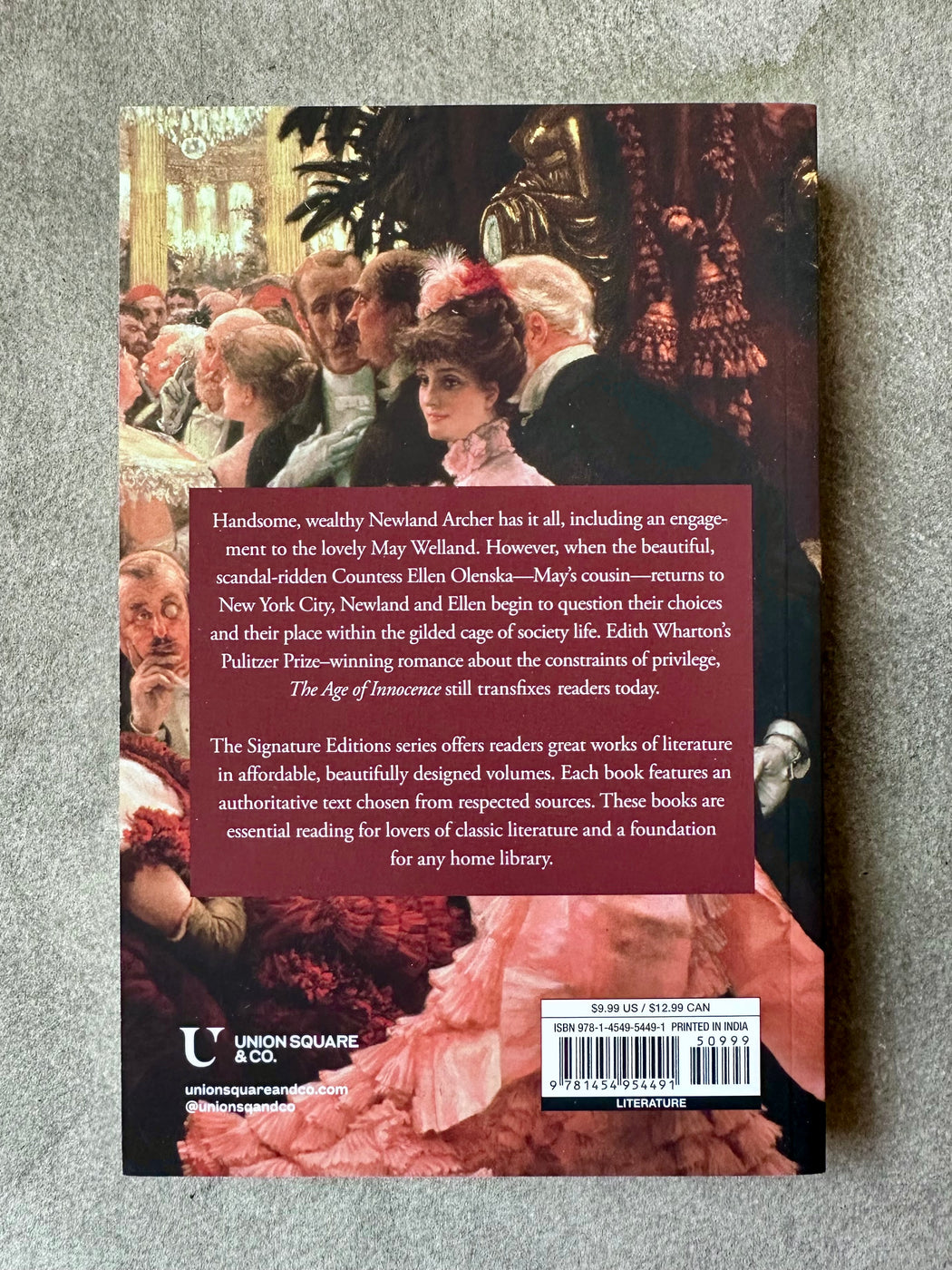 "The Age of Innocence" by Edith Wharton