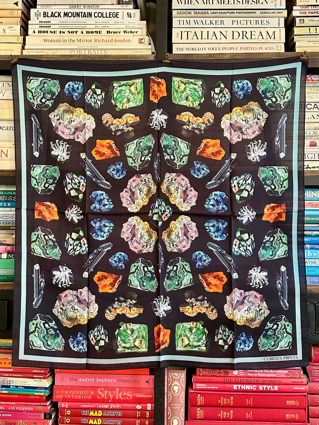 "Gems & Minerals" Silk Scarf by Curious Prints