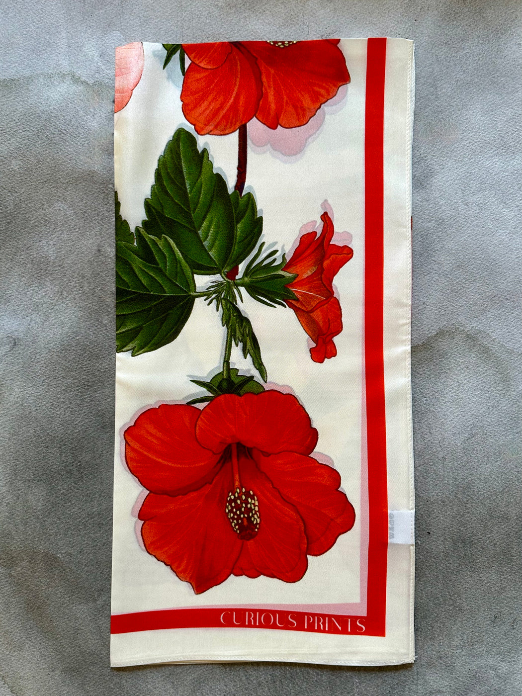 "Hibiscus" Silk Scarf by Curious Prints