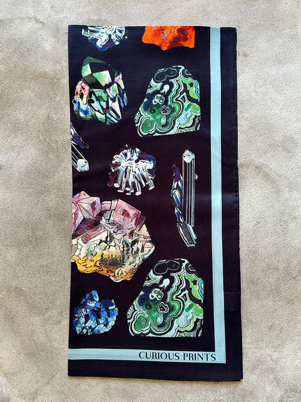 "Gems & Minerals" Silk Scarf by Curious Prints