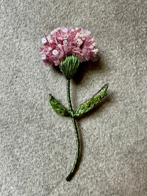 "Pink Carnation" Brooch by Trovelore