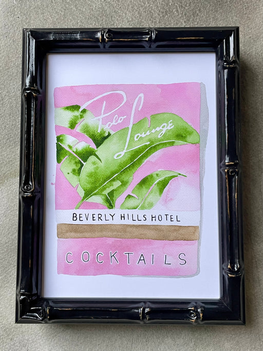 "Beverly Hills Hotel" Matchbook Watercolor Print by Jessica Rowe