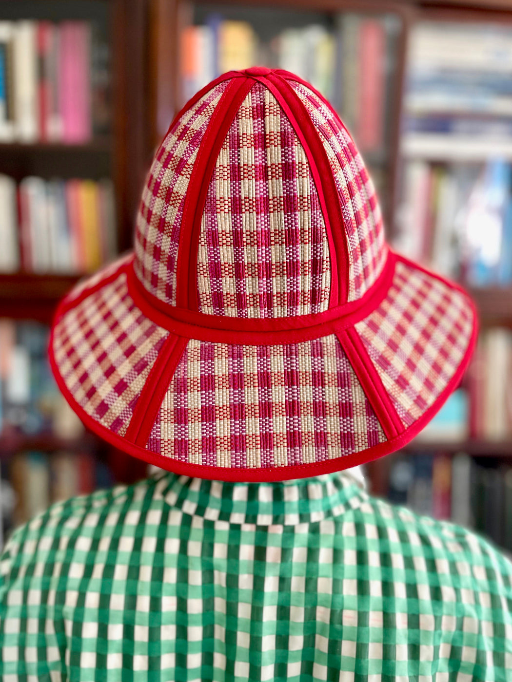 Lorna Murray Folding "Copenhagen" Hat - Red Check