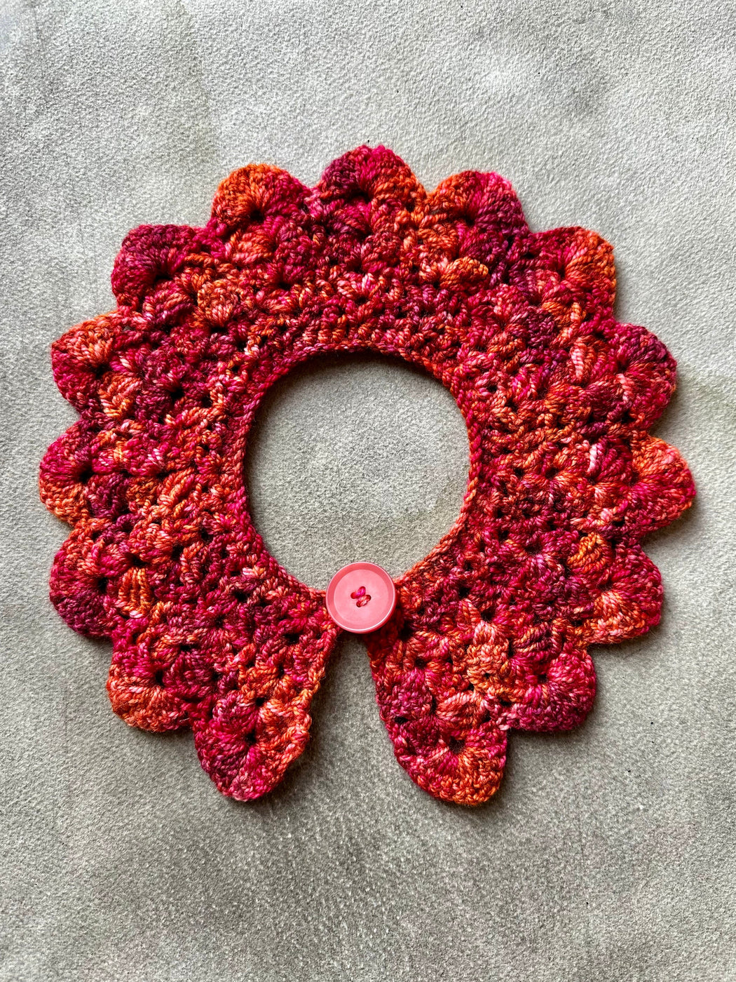 "Reds" Hand-Crocheted Collar by Albo