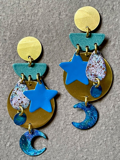 Sibilia "Universe" Brass Earrings