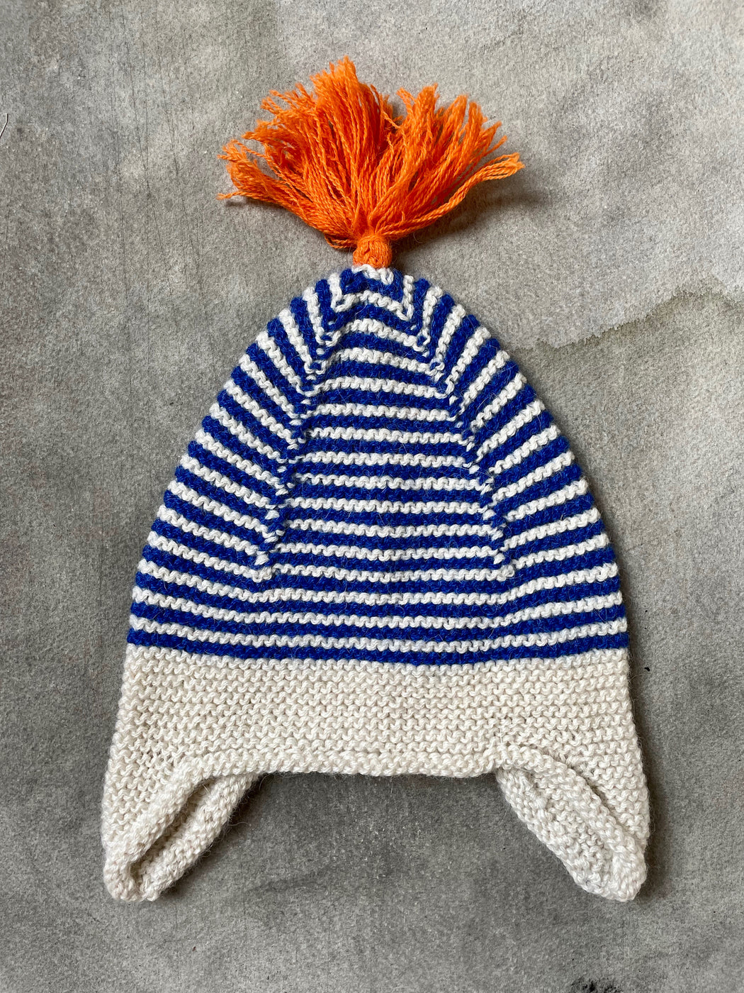 Cabbages & Kings Blue Alpaca Baby Hat