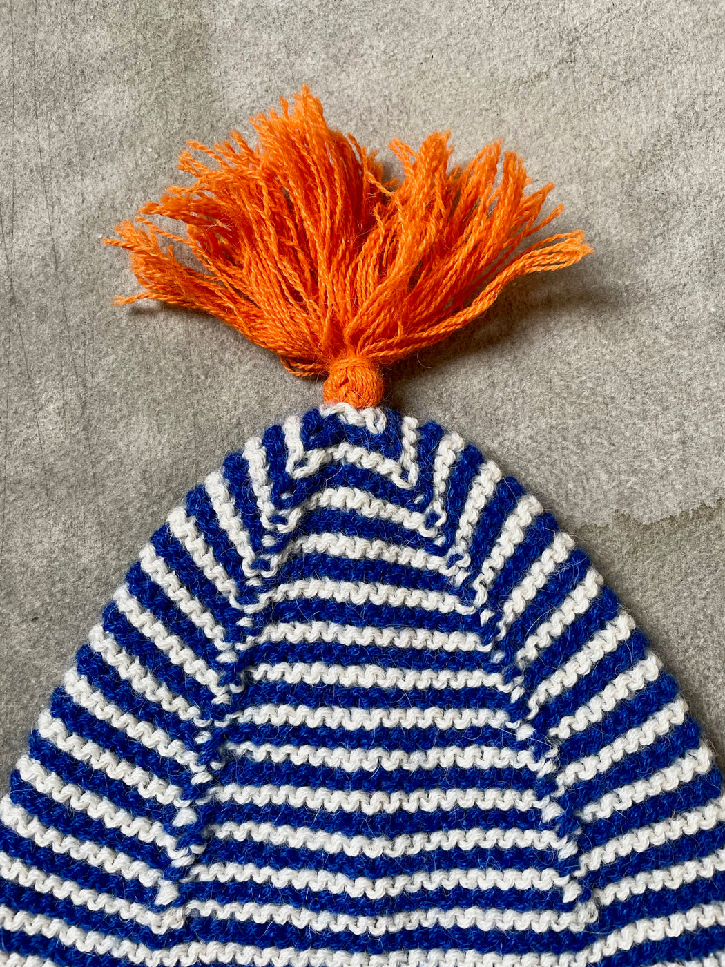 Cabbages & Kings Blue Alpaca Baby Hat