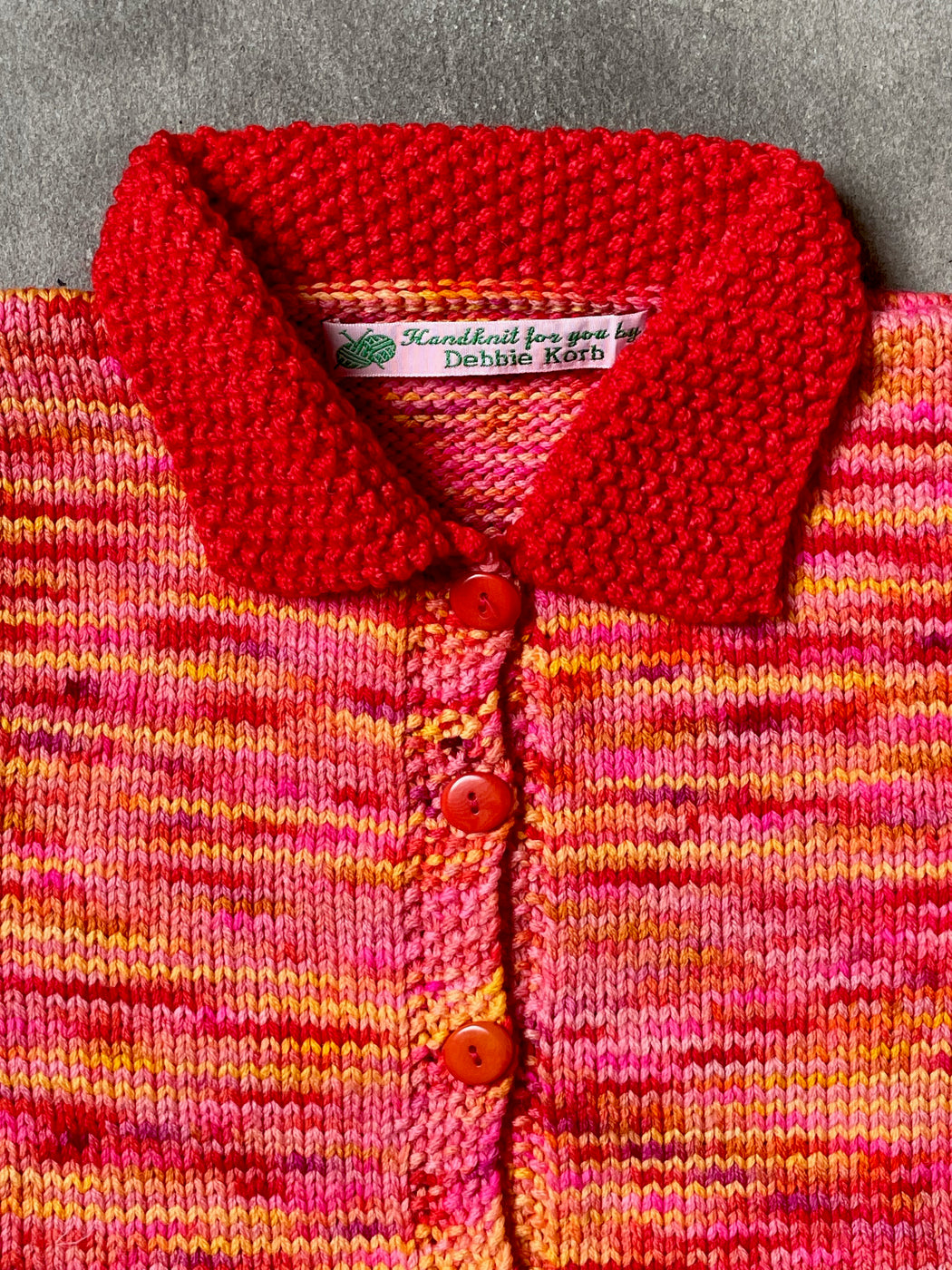 Aunt Debbie's Hand-Knit Ruffled Child's Sweater (2-3 years)