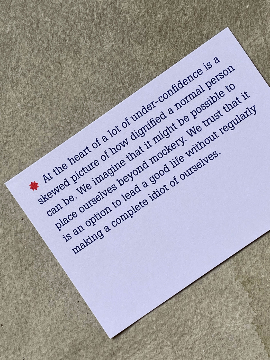 Confidence Cards