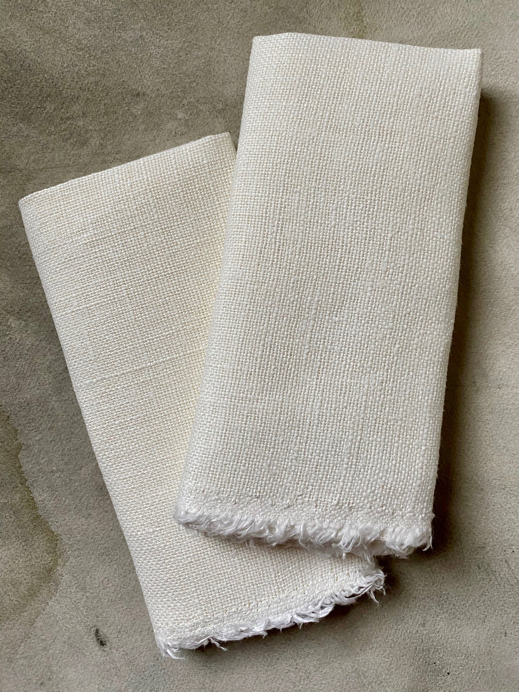 Axlings Ivory Linen Tea Towels - Set of 2