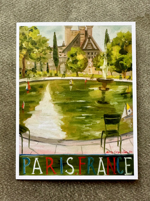 "Jardin de Luxembourg" Card by Mindy Carpenter