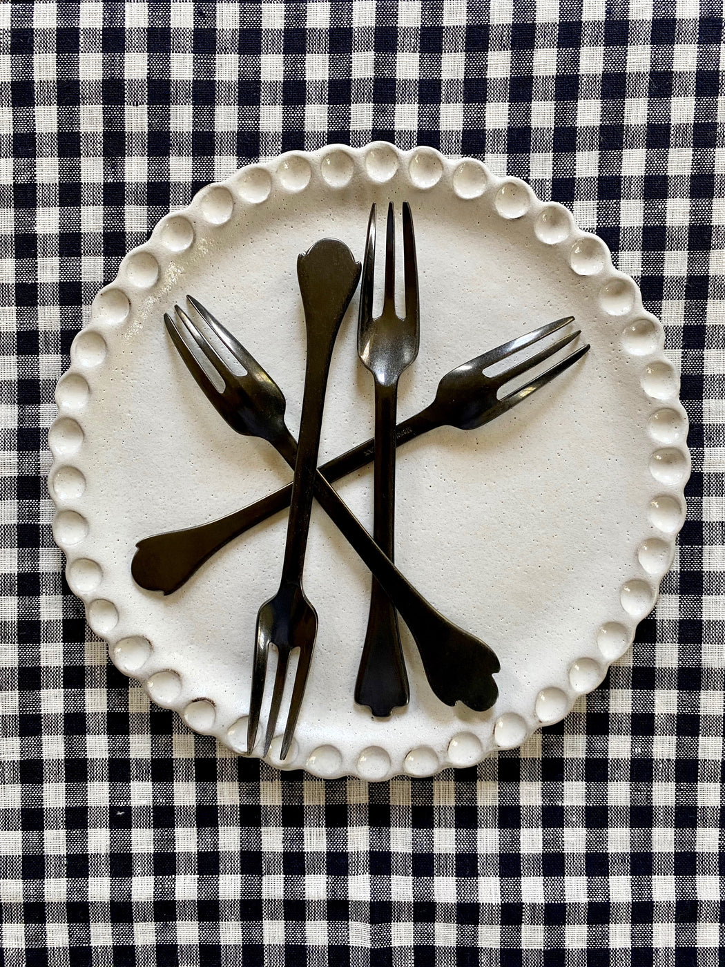 Merci "Mix" Anthacite Dessert Forks