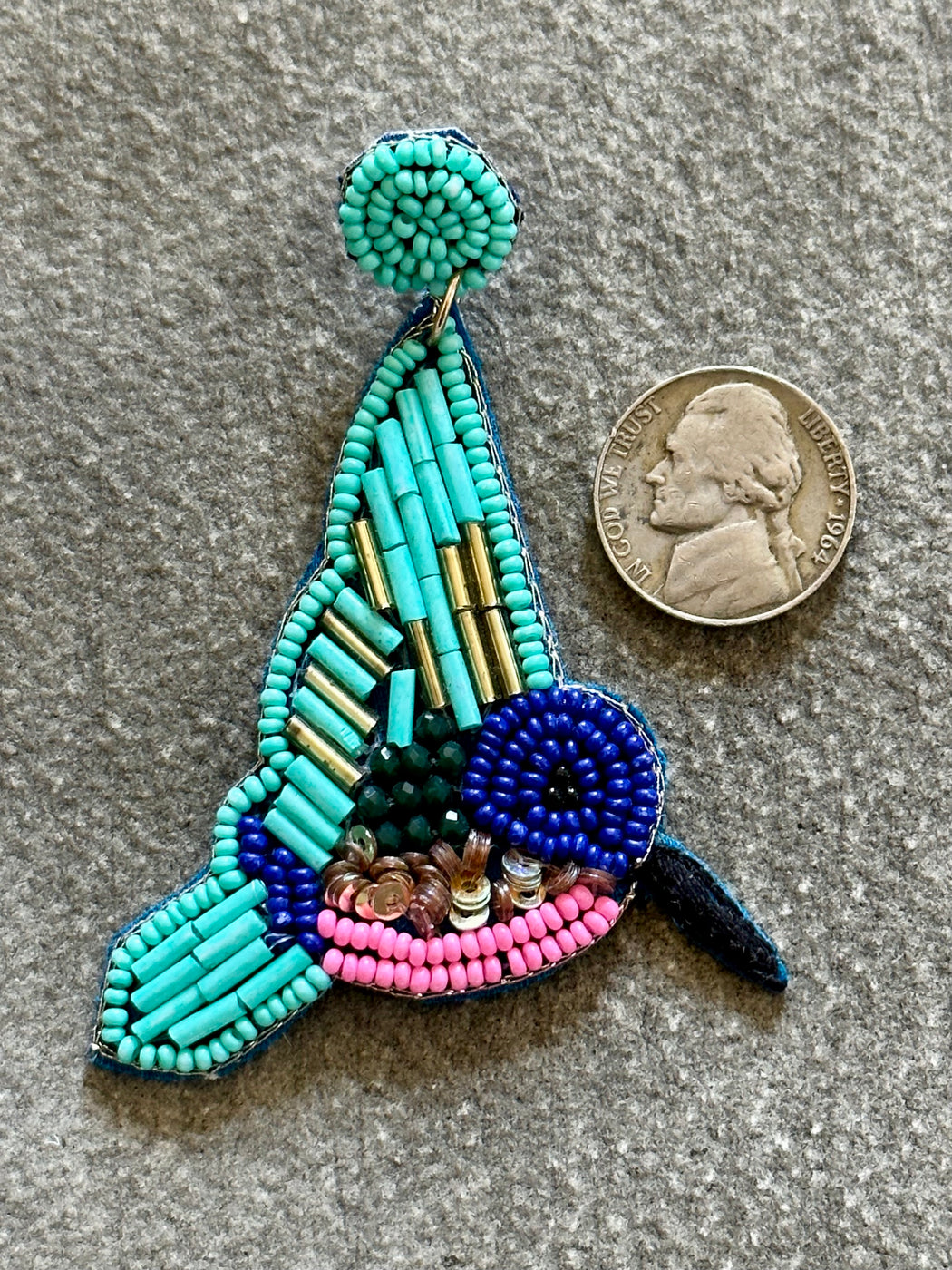"Hummingbird" Beaded Earrings