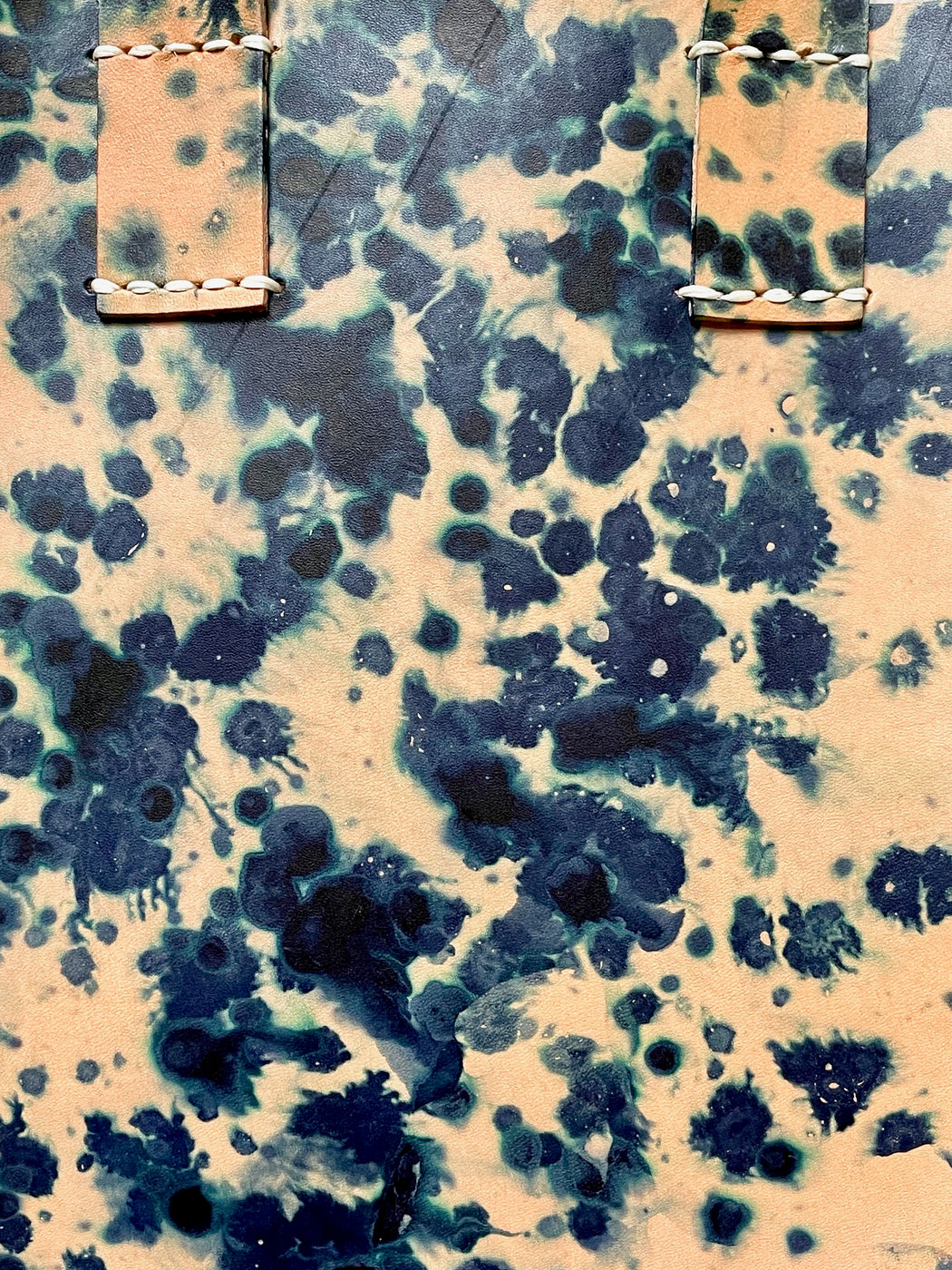 Indigo-Dyed Natural Leather Tote by Made Solid