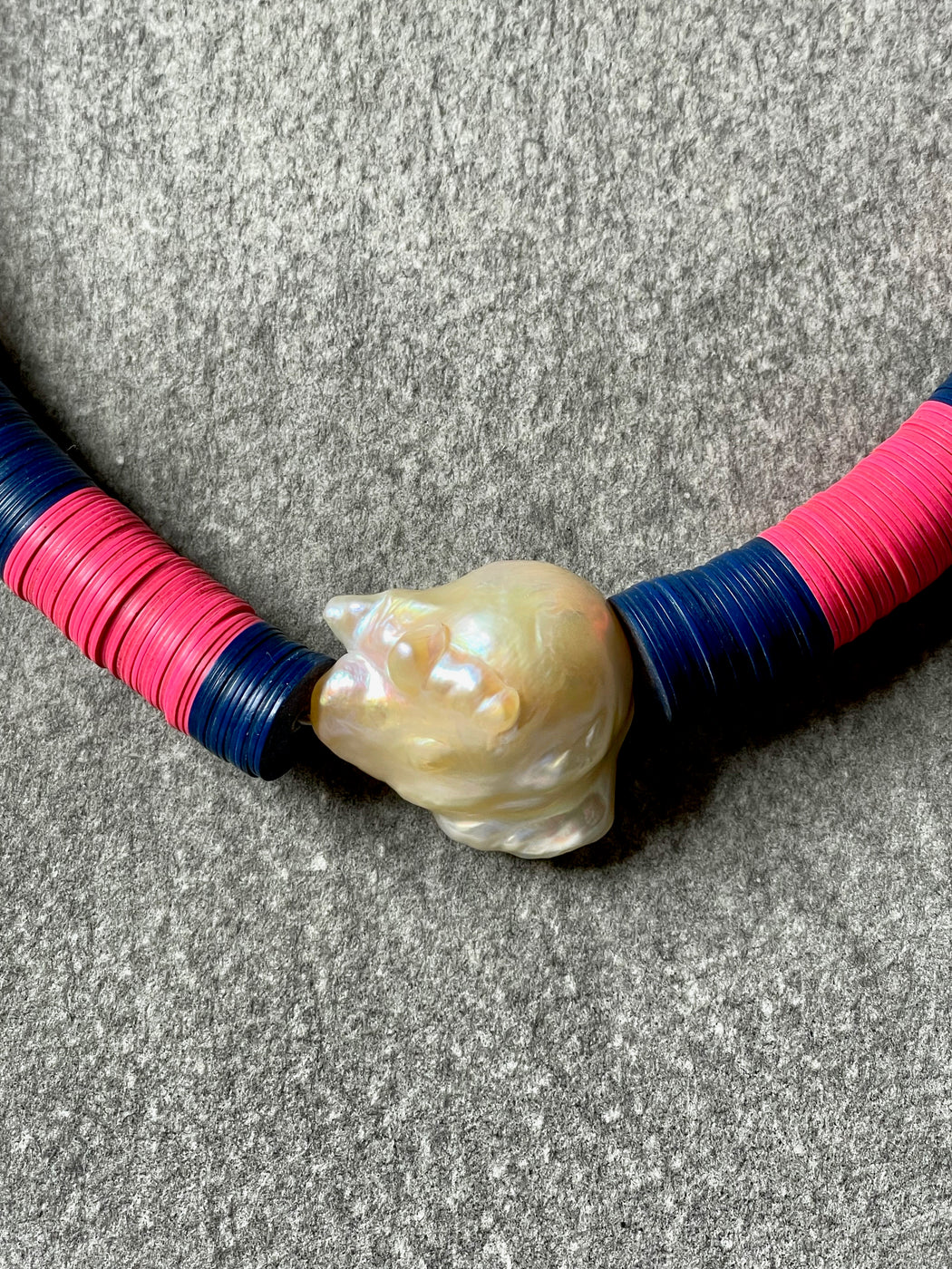 Vintage "Disk & Pearl" Necklace by Meredith Waterstraat