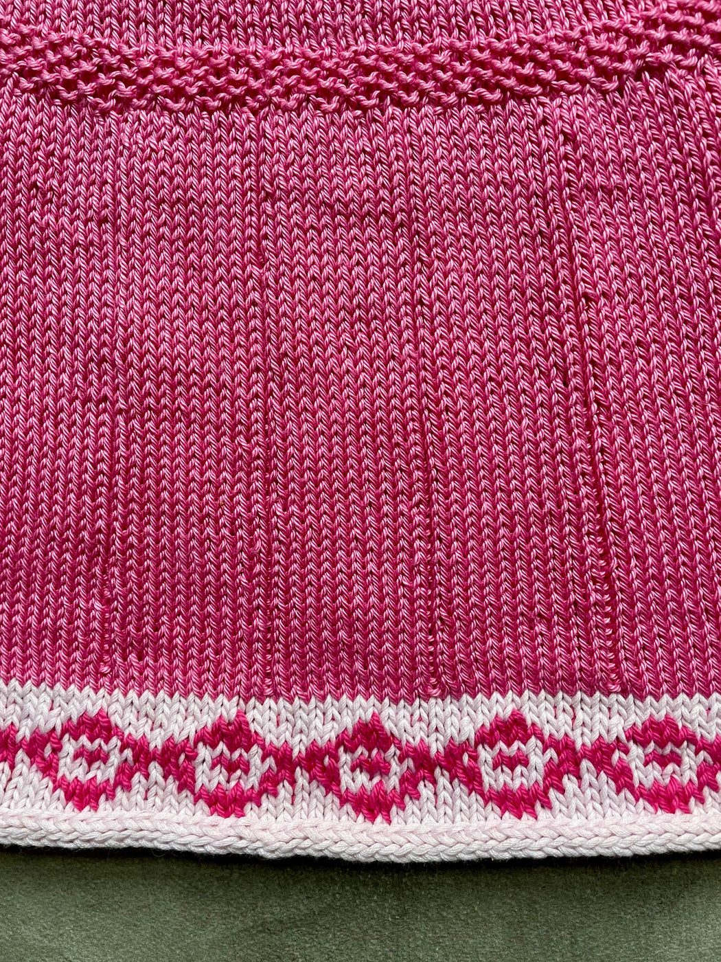 Hand-Knitted Cotton Baby Dress by Albo - Pink