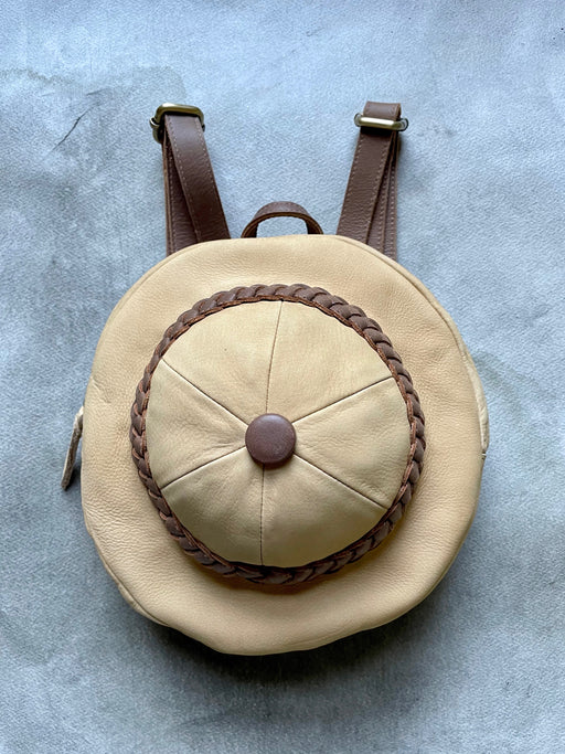 Donsje Leather "Pith Helmet" Backpack