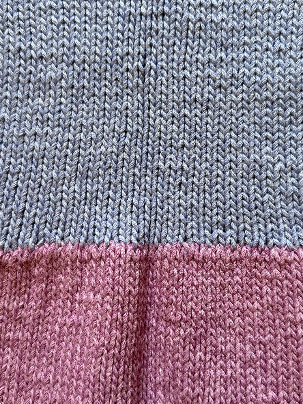 Hand-Knitted Cotton Baby Dress by Albo - Blue & Lilac