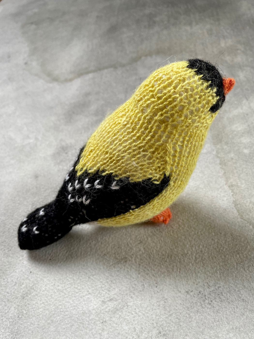 Hand-Knitted Goldfinch