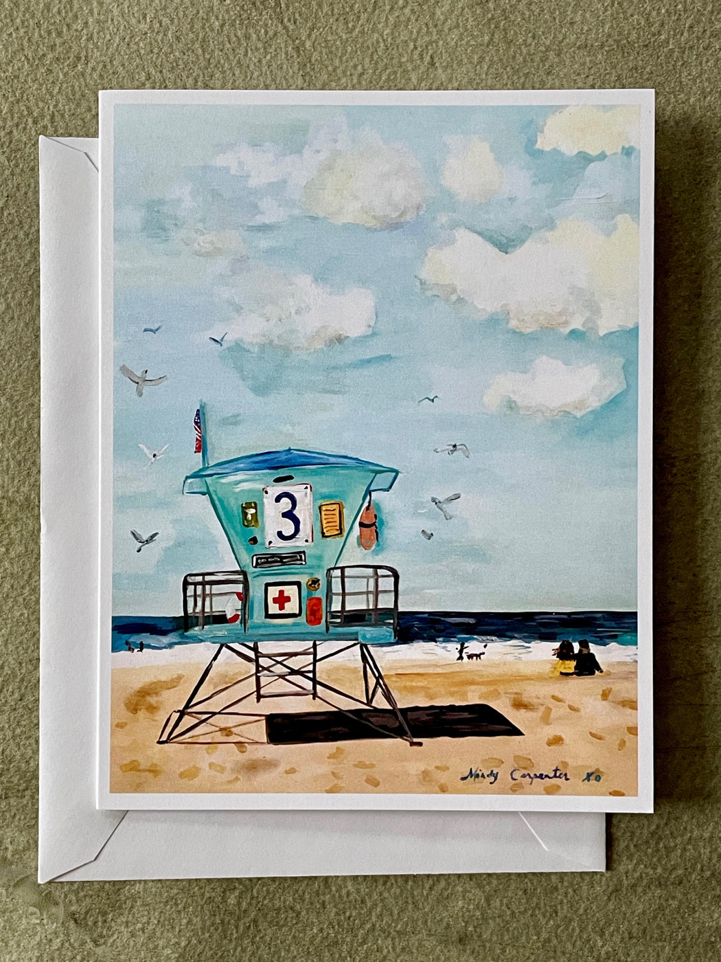 "Beach Day" Card by Mindy Carpenter
