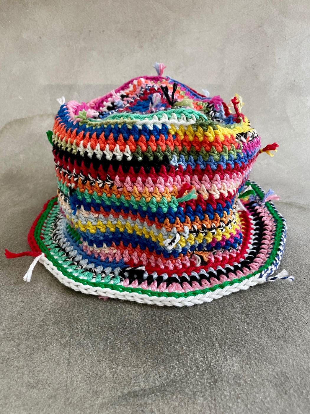 "Scrappy" Hand-Crocheted Bucket Hat by Albo