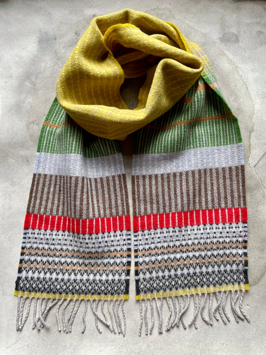 Wallace Sewell "Kyoto" Merino Wool Scarf - Yellow