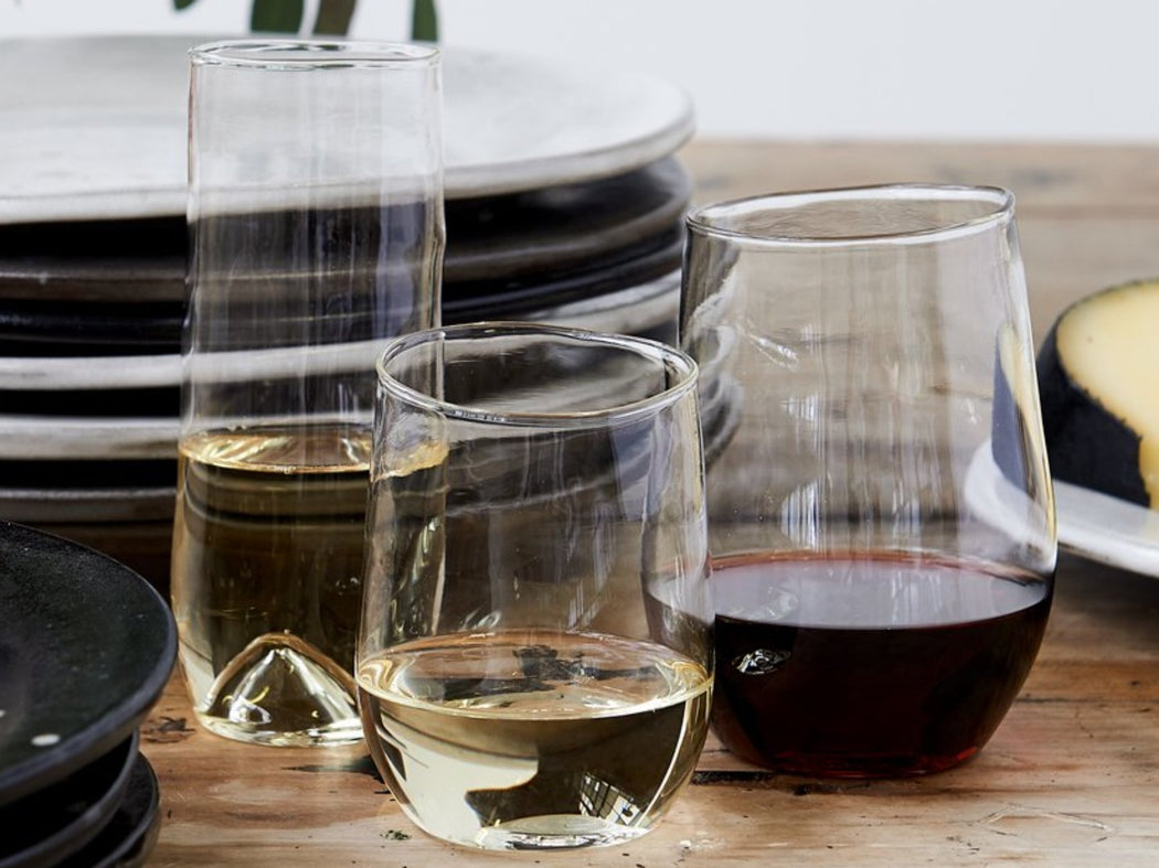 Malfatti Glassware Hand-Blown White Wine Glasses