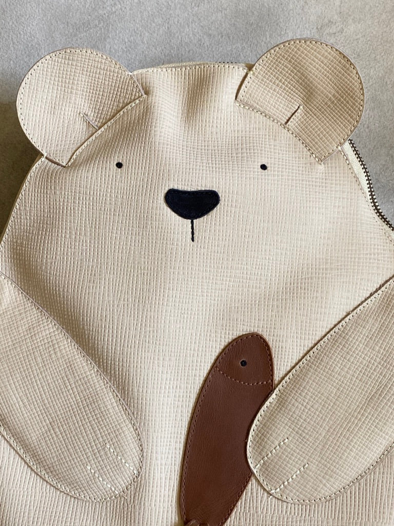 Donsje Leather "Polar Bear" Backpack