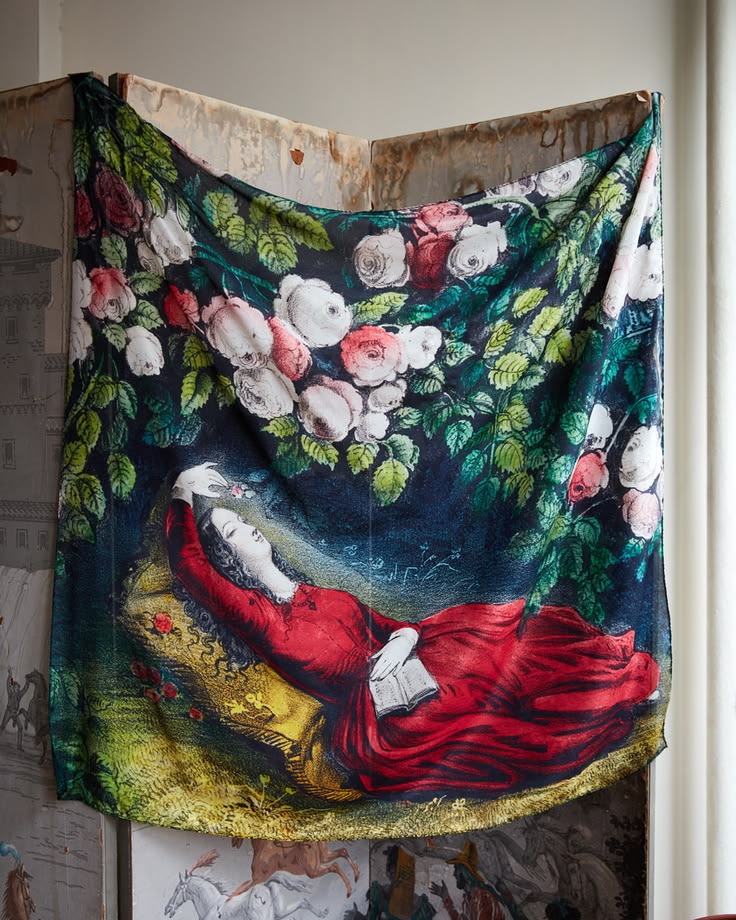 "Sleeping Beauty" Silk Scarf by John Derian