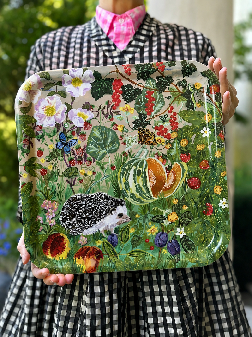 Nathalie Lete "Garden Friend" Birchwood Tray