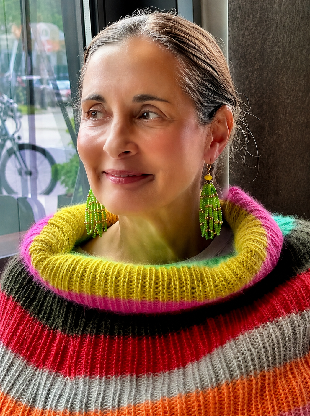 "Green Tassel" Jade Earrings by Meredith Waterstraat