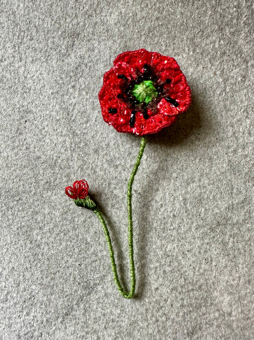 "Shirley Poppy" Brooch by Trovelore