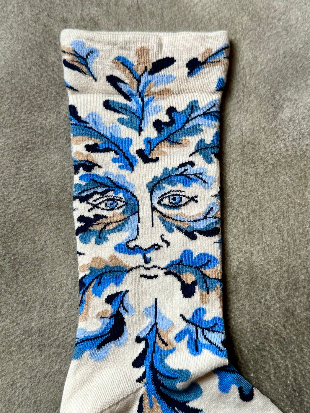 "Face in the Leaves" Socks by Bonne Maison