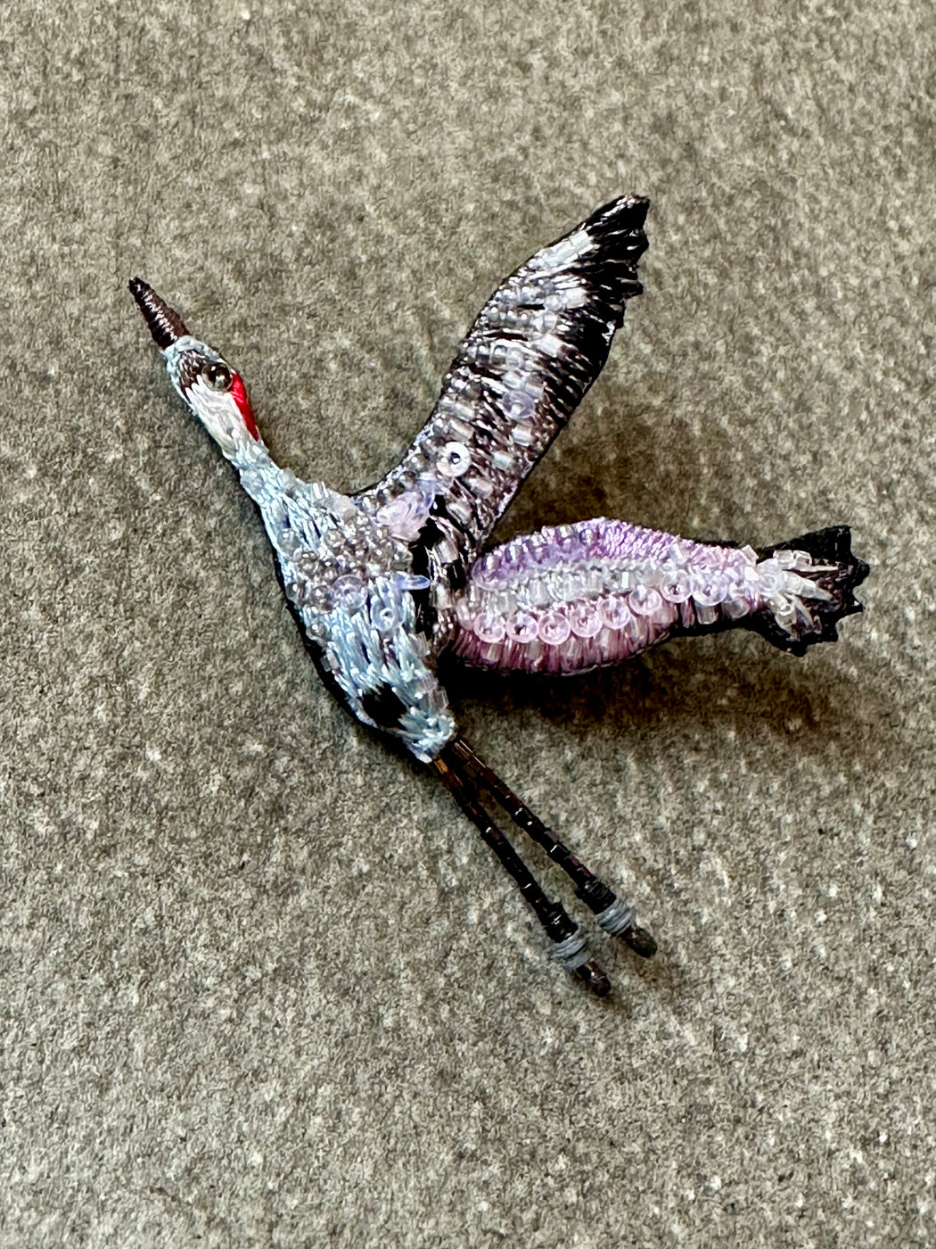 "Crane" Brooch by Trovelore