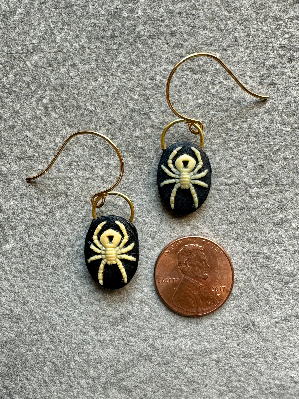 "Spider" Earrings by Gay Isber