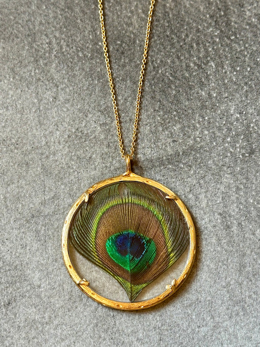 "Peacock Feather" Pendant by Catherine Weitzman