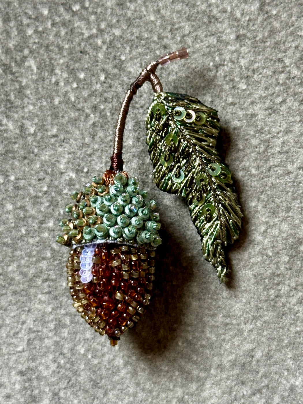 "Acorn" Brooch by Trovelore