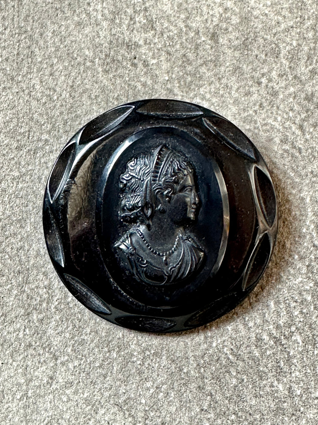 Vintage Mourning Brooch