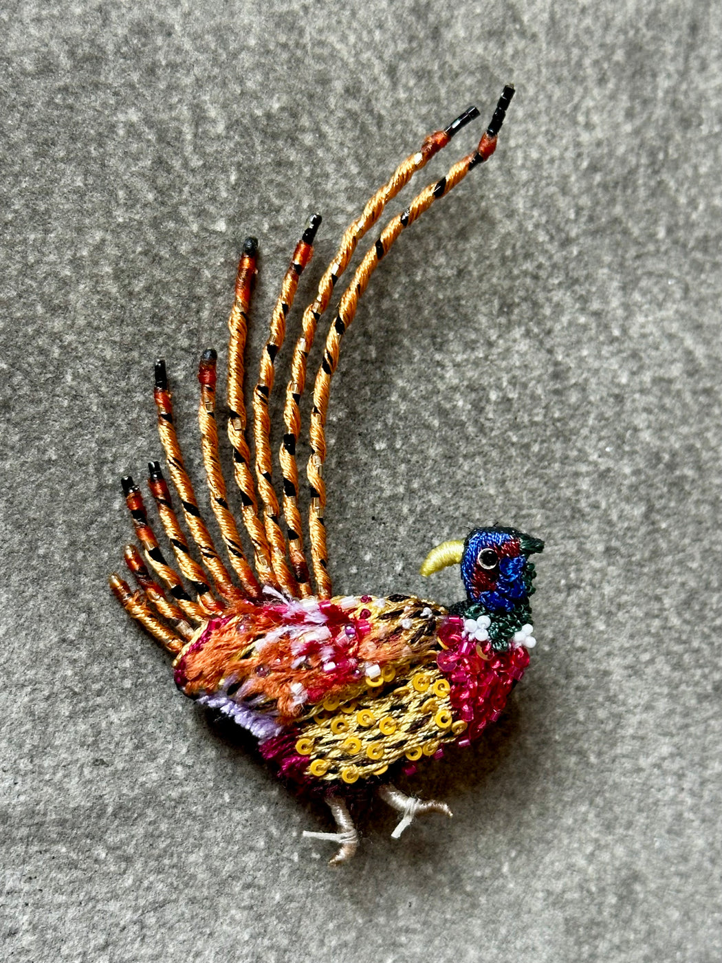 "Ring-Necked Pheasant" Brooch by Trovelore