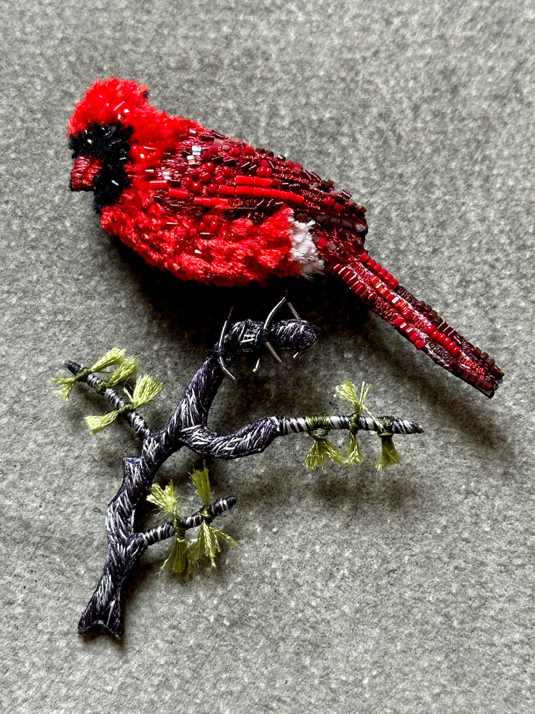 "Cardinal" Brooch by Trovelore