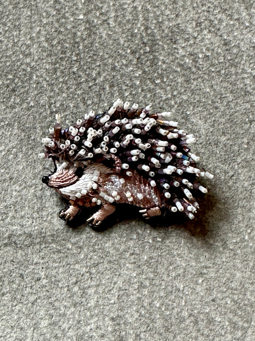 "White-Breasted Hedgehog" Brooch by Trovelore