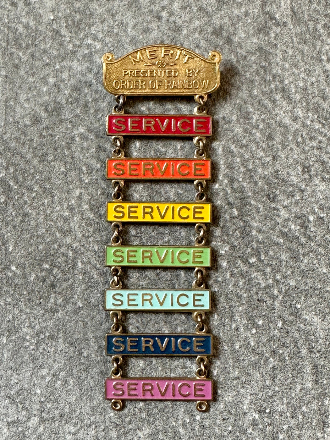 Vintage Masonic "Rainbow Girls" Pin